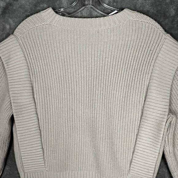 Aritzia Barbaton Knit Sweater Womens S 100% Merino Wool Fisherman Ivory - Picture 4 of 9